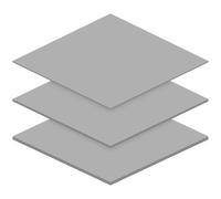 Leikurvo Confezione da 3 cuscinetti termici da 12,8 W/mK, 100 x 100 x 0,5 mm/1 mm/1,5 mm, Thermal Pad riutilizzabile per dissipatore di calore del PC portatile, CPU, GPU, radiatore