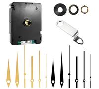 Leikurvo DCF - Set di 4 coppie di lancette + movimento per orologio da parete, 24 mm, silenzioso, ricambio per orologio da parete al quarzo, meccanismo di ricambio per orologio fai da te (72 x 56 x 19