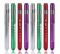8 luci diagnostiche per pupille, lampada medica, lampada a LED per pupille, riutilizzabili, con clip tascabile, per infermiere, medici, studenti