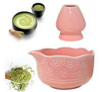 Leikurvo Matcha: ciotola per matcha con beccuccio e supporto, set da tè tradizionale giapponese Matcha in ceramica, accessorio matcha per la preparazione perfetta, regalo per gli amanti del matcha
