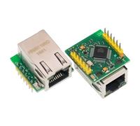 Leikurvo Modulo di Rete Ethernet USR-ES1 W5500 da 2 Pezzi Interfaccia SPI a LAN TCP IP STM32, convertitore Ethernet MOD TCP/IP Interfaccia WIZ820Io Compatibile 3,3 V 5 V