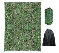 Leikurvo Rete mimetica a doppio strato, rete mimetica, 2 x 3 m, protezione da sguardi indiscreti, rete mimetica, protezione solare, camuffata, camuffata, camouflage per auto, caccia, decorazione