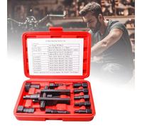 Leikurvo Set di 10 utensili per cuscinetto interno per moto, estrattori per cuscinetti da 8-25mm, strumento per cuscinetti ruota regolabile, estrattore per cuscinetti a sfera con valigetta per