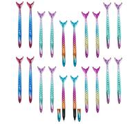 Leikurvo Set di 20 penne in gel di sirena, creative, coda di pesce, penne a sfera a forma di coda di pesce, penne a sfera a forma di sirena, per ragazze, feste, pensierini, scuola per bambini