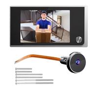 Leikurvo Spioncino elettronico per porta, LCD digitale da 8,9 cm, campanello digitale per porta a 170 gradi, spioncino elettronico visivo occhio di gatto per video domestico, senza visione notturna