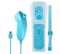 Leikurvo Telecomando Wii Controller con Nunchuck, Controller di gioco telecomando Wii, Controller Nunchuck perVernbedinung Plus Controller sostitutivo Jostick Maniglia di gioco per console Wii/Wii U