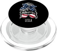 Leila - Chignon disordinato con occhiali da sole con nastro USA PopSockets PopGrip per MagSafe
