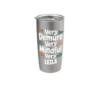 Leila Personalized Very Demure Very Mindful Leila Name Bicchiere termico in acciaio inox doppia parete