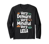 Leila Personalized Very Demure Very Mindful Leila Name Maglia a Manica