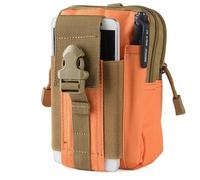 LEILEICAILI La Mini Custodia a Portafoglio Tascabile Portatile for Esterni può Contenere Accendino/Scatola portasigarette, Carta, Denaro, Custodia for Contenitore ID, Cellulare(Orange)