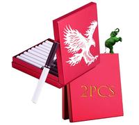 LEILEICAILI Portasigarette da 2 pezzi, scatola portasigarette, accessori for fumatori, contenitore in metallo con capacità 20 for carte e denaro, contenitore antiurto(Red)