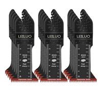 Leiluo 70mm Lame per sega multiuso giapponesi a denti 15 pezzi Set di lame oscillanti extra lunghe per taglio rapido del legno Accessorio per utensile oscillante Compatibile con DeWalt Makita e altro