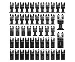 LEILUO Lame Utensile Multifunzione 50 Pezzi Legno Plastica Universale Kit Accessori per Utensili Oscillanti Imballato Da Custodia Fit Einhell DeWalt Parkside Makita Black&Decker e altro ancora