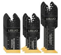LEILUO Set di 10 lame oscillanti in titanio per utensili multifunzione per legno e chiodi, compatibili con DeWalt, Makita, Ryobi e altro ancora