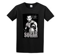 LEIMANZHE Sugar Ray Robinson Boxer Boxing Gloves Men's 100% Cotton Casual T-Shirt Size L