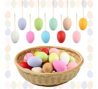 LEIMEND 36 Pezzi Uova di Pasqua Decorative Uova da Appendere