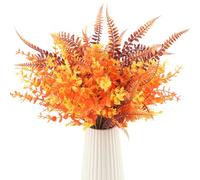 LEIMEND 9 Mazzi Piante Artificiali Autunnali Fiori Artificiali Autunnali Adatto per Decorazioni Domestiche da Scrivania Matrimoni Feste Giardini e Festività