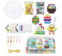 LEIMEND Set di Perline da Stirare 500Pezzi Pisla Perline da Stirare 10mm | Perline da Stirare Kit Completo 10mm XL Perline da Stirare Pasqua DIY Créer des Décorations et des Cadeaux Idées de Bricolage
