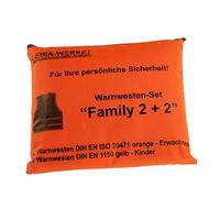 'LEINA di opere ref 13122 LEINA Panne ovest/warnwesten Set Family 2 + 2, Orange