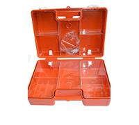 LEINA-WERKE Kit di primo soccorso, Valigetta in plastica ABS resistente agli urti, con accessori per la respirazione, montaggio a parete, incluso materiale per il fissaggio, Orange