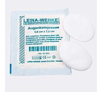 LEINAWERKE 61250 - Compresse per occhi sterili, sigillate singolarmente, 5, 6 cm x 7, 2 cm, 1 pezzo