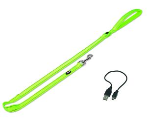 Leine "FLASH MESH" neon giallo; XS-S: L: 120 cm; B: 20 mm