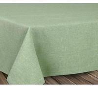 Leinen Optik, Tovaglia Damasco con linee ondulate, rettangolare, ovale, rotonda, dimensioni e colore a scelta, Tessile, verde chiaro, Eckig 160x320 cm