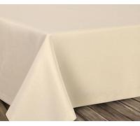 Leinen Optik, Tovaglia Damasco con linee ondulate, rettangolare, ovale, rotonda, dimensioni e colore a scelta, Tessile, crema, Eckig 160x260 cm