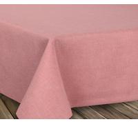Leinen Optik, Tovaglia Damasco con linee ondulate, rettangolare, ovale, rotonda, dimensioni e colore a scelta, Tessile, Rose, Oval 160x260 cm