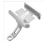 LEIOSHOP Porta Cellulare Moto PER CFMOTO 450NK 450-NK 450nk NK 450 CLC 2023-2025 Accessori Per Moto Supporto Per Telefono Cellulare Da Manubrio Per GPS(M 450NK Silver)