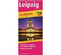 Leipzig: Touristischer Stadtplan mit Sehenswürdigkeiten und Straßenverzeichnis