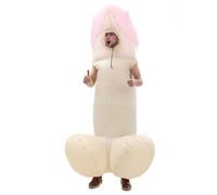 leiruo - Costume gonfiabile da adulto, 1 pezzo, divertente, regalo di compleanno, festa di carnevale, colore: rosa.