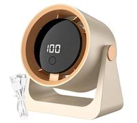 Leiser Tischventilator - Clip On 100 Geschwindigkeitsstufen Einstellbar Leise Digitalanzeige - Wiederaufladbarer Persönlicher Ventilator,für Zuhause Wohnzimmer Wohnung Studentenzimmer Schule Büro