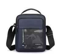 Leisofter Borsa a tracolla da uomo, borsa a tracolla da lavoro, da uomo, elegante valigetta per ufficio/viaggio/università, in nylon, impermeabile, tasca sul petto, business