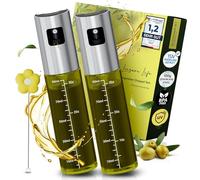 Leisure Life® | NUOVA INTRODUZIONE | Set di 2 spruzzatori per olio | Rivestimento in acciaio inossidabile da 1 mm | Vetro con protezione UV | Senza BPA | Nebulizzatore per olio da 100 ml