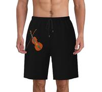 Leisure Pantaloncini da Spiaggia Violin Swim Shorts Uomo Asciugatura Rapida Pantaloncini Corti da Bagnos per Vacanza Nuoto Piscina L