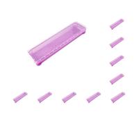 Leisurealeaneag Set di 10 scatole di plastica per matite, matite, pennelli, pittura, matite, astuccio, trasparente, 21,5 x 10 x 4 cm