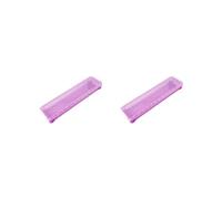 Leisurealeaneag Set di 2 scatole di plastica per matite, matite, pennelli, pittura, matite, astuccio trasparente, 21,5 x 10 x 4 cm