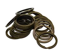 Leisurealeaneag Vari anelli portachiavi a catena per borse con chiusura piatta rotonda a cerchio clip 6, bronzo, 20 pezzi 28 mm