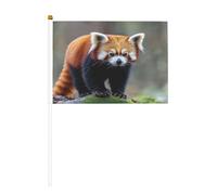 Leisurely - Mini bandiere a forma di panda, resistenti, 14 x 20 cm, piccole bandiere su bastoncini, per esterni, cortile e giardino, confezione da 6 e 10 pezzi