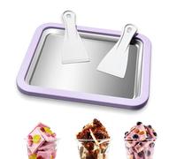 Leisuremix Piastra per gelato lilla, Rolled Ice Cream Maker con 2 spatole, set fai da te per la casa