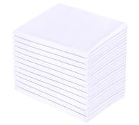 LEISUREWEEK Federe bianche di alta qualità, confezione da 12 pezzi, standard queen size, morbida microfibra spazzolata a 1800 fili, anallergiche, resistenti alle pieghe, ferro da stiro, 1 dozzina di