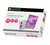Leitz Pouch per la Plastificazione, 125 Micron, 65 x 95 mm, Transparente (Standard)