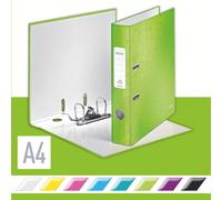 Leitz 10060054 A4 Lever Arch File, 50 mm Spine Width, WOW Range, Green narrow Gr