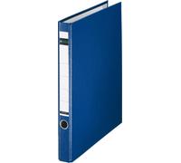 LEITZ Plastik-Ringordner, DIN A4, blau, 2 D-Ring-Mechanik