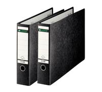 Leitz 10730000 - Raccoglitore di qualità 180°, formato A3, orizzontale, 2 pezzi, dorso 80 mm, formato A3, copertina rigida in cartone