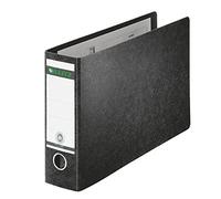 Leitz 10740000 Cartella in cartonato per formati speciali, 180°, A4 orizzontale in cartone, 500 fogli (80 g/m²), Nero, A4, 78 x 230 x 364 mm