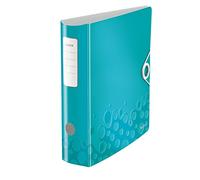 Leitz 11060051 - Raccoglitore Active WOW, in polistirolo, formato A4, largo, colore: Blu ghiaccio