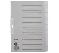 Leitz 12003085 Index Sheets Blank A4 Paper 20 Sheets Pack of 5 Grey