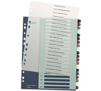 Leitz divisore 1239 style din a4 1-20 polipropilene multicolore 20 schede extra
